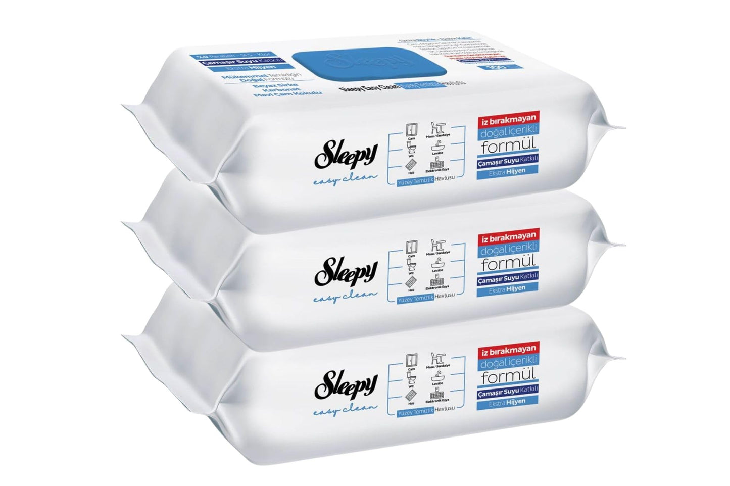 Sleepy Easy Clean Oberflächenreinigungstücher Bleichzusatz 1 Pack, 100 Blatt