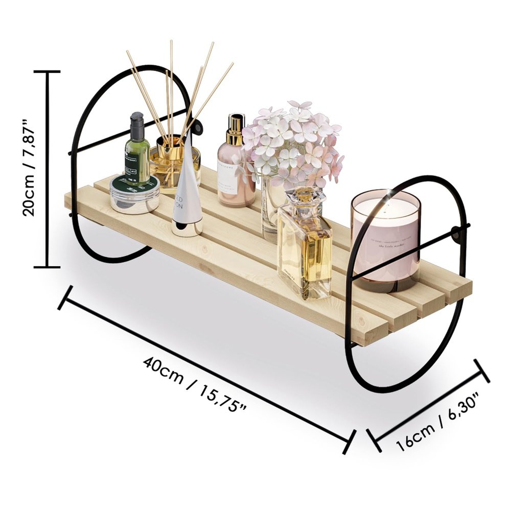 Emhelle - Ovaler Wandregal