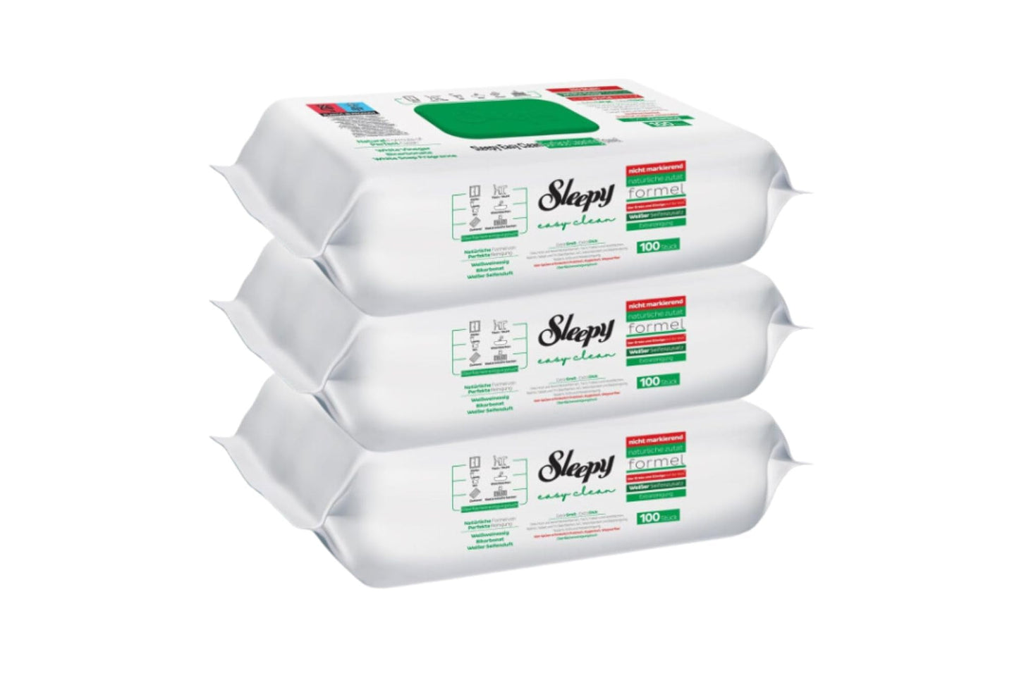 Sleepy Easy Clean Oberflächenreinigungstücher Bleichzusatz 1 Pack, 100 Blatt
