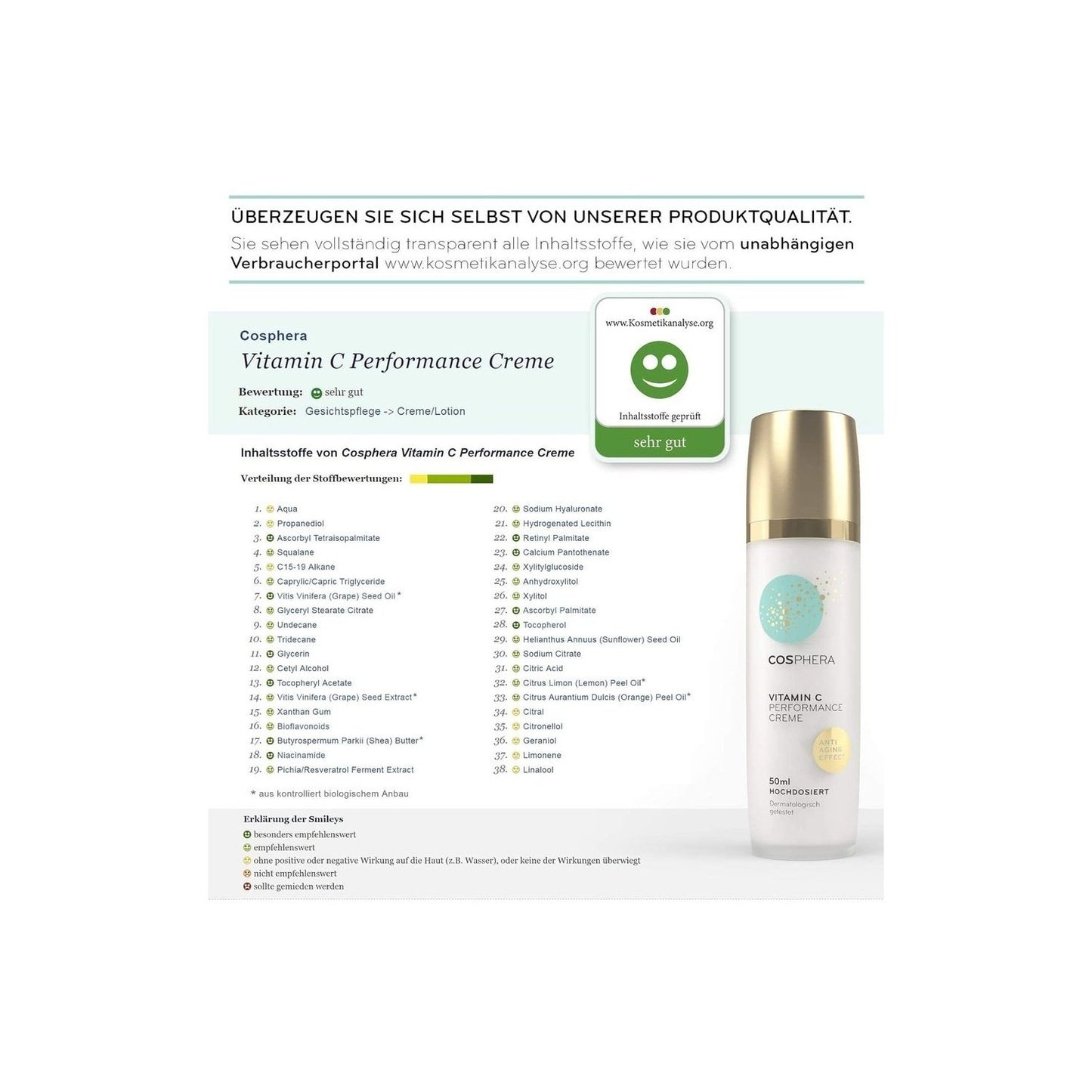 Cosphera - Vitamin C Performance Gesichtscreme