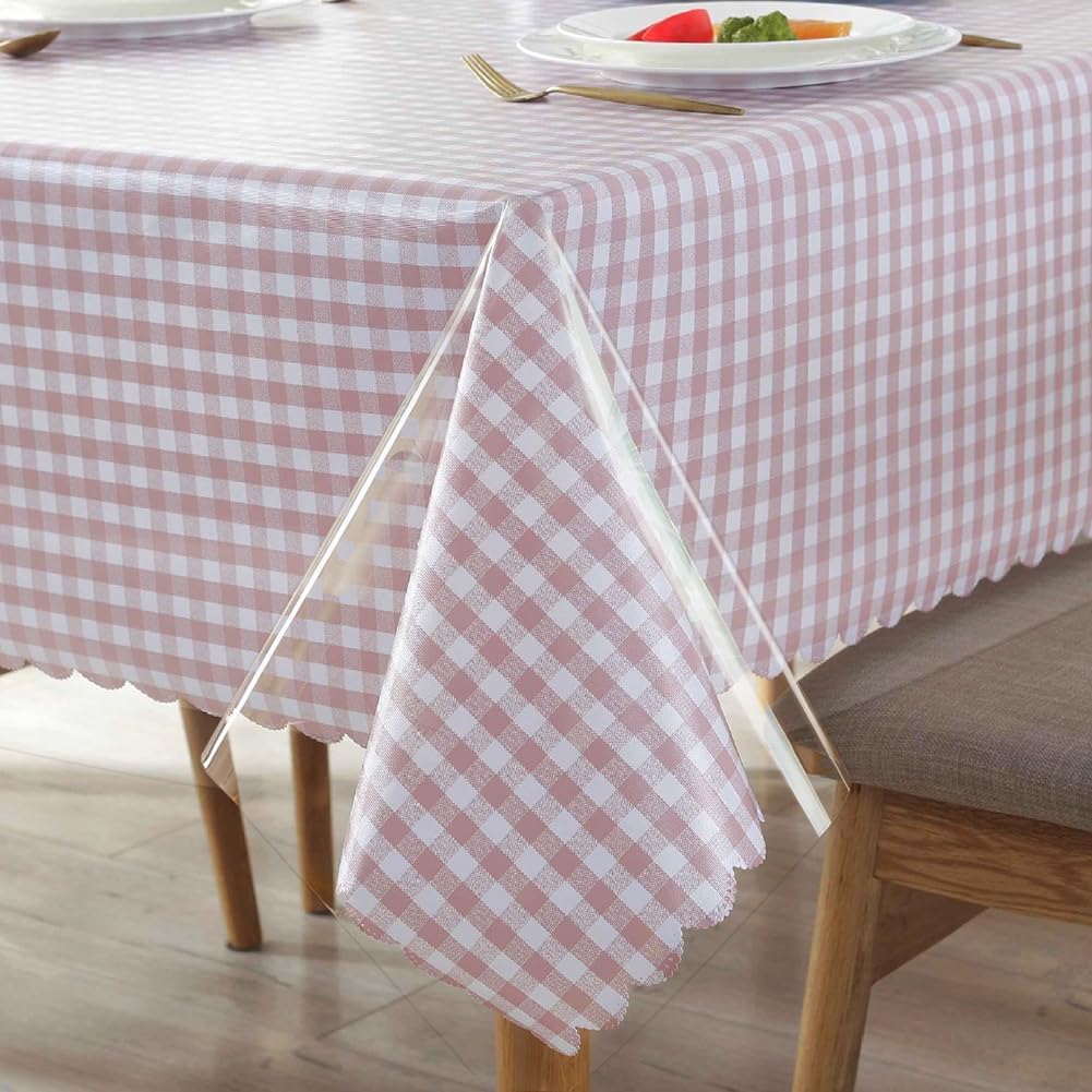 Tischdecke Tischfolie Transparent Tischdecke Durchsichtig Klarsicht Glasklar Wasserdicht Fettdicht Tischschutzfolie Tischschutz für Innen und Außen 0,1 mm (40 x 40 cm)
