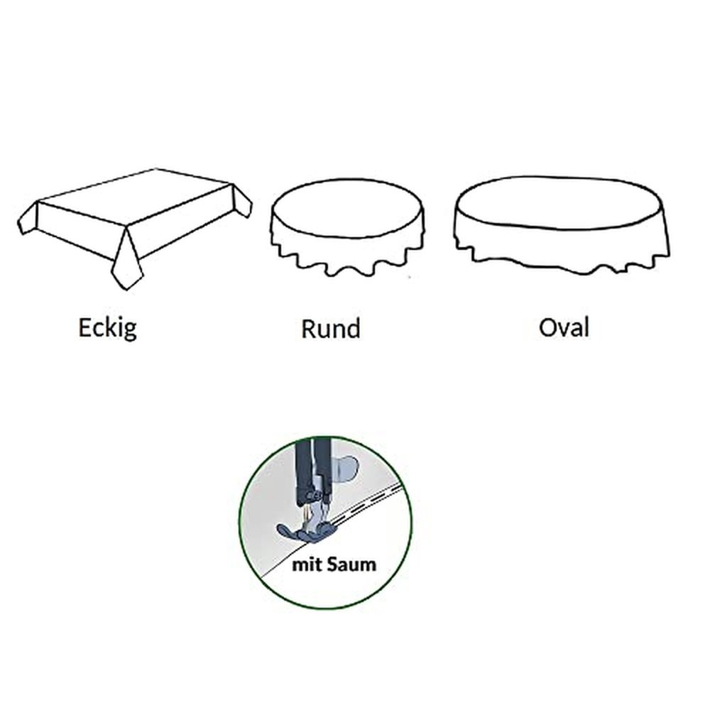 Baumwolle Tischdecke Tischwäsche Blumendruck mit Fleckschutz Baumwolltischdecke Bunt Verschiedene Größen, Eckig, Oval
